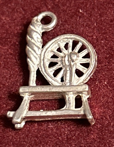 Silver spinning wheel vintage - spinning,