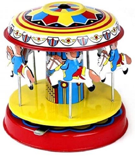 Small carousel tin toy - toy, /