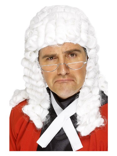 Judge wig white - judge's, wig,