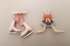 Two Vintage Ice Hockey & Ice Skating Badges.