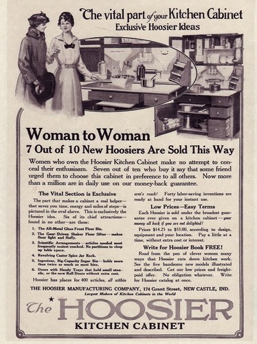 Hoosier kitchen cabinet - ad,