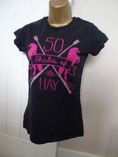 Katie Price Equestrian '50 shades of hay' Diamonte T-shirt Size 10 (S)