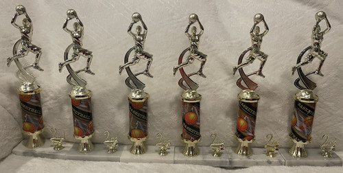 Lot basketball trophies - of,
