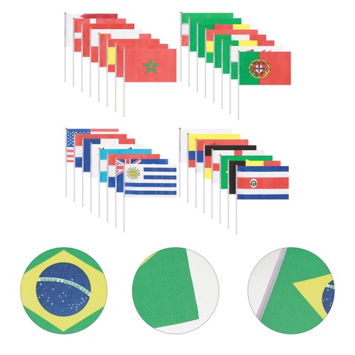 32pcs hand held mini flags - held, on