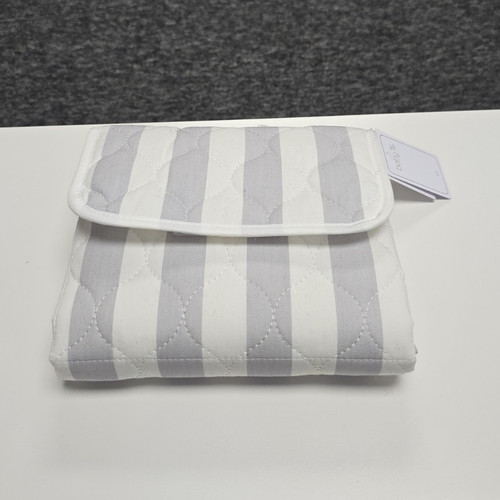 Grey white striped - &, padded