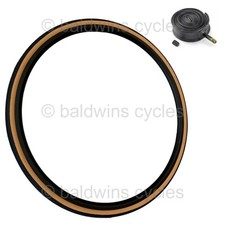 Baldys 700 x 28c AMBER WALL Road Bike Vintage Traditional Slick TYRE & TUBE