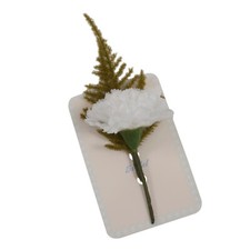 Artificial Flower Buttonhole -Wedding-Carnation White/Red/Ivory Choice pack 4