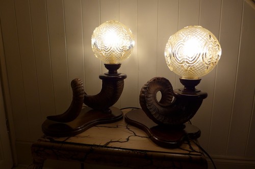 Table lamp made - table, from