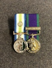 Miniature Mounted Falklands With Rosette & GSM Northern Ireland Medals Ready