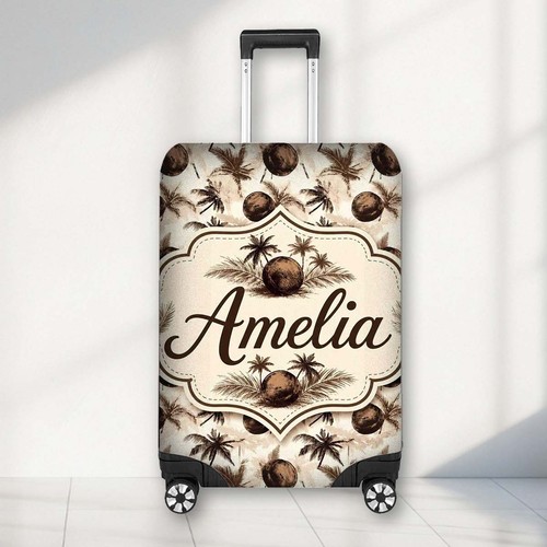 Vintage coconut and palm tree - vintage,
