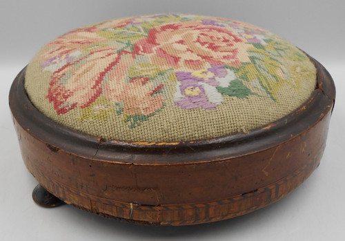 Round floral top wool - floral,