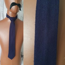 Courtelle Vintage 1970s Tie Blue Acrylic French Disco GH73