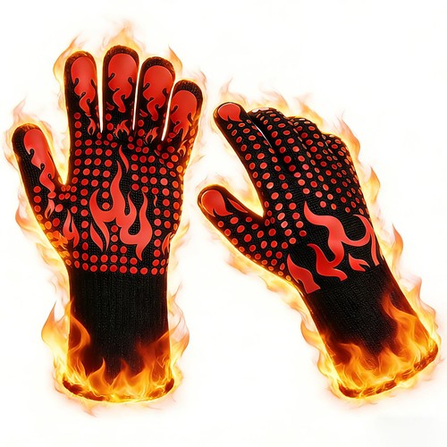 2pcs bbq gloves 500 heat - bbq,