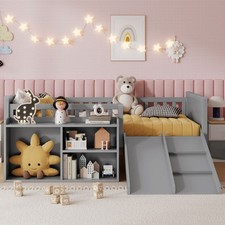 Wood Twin Size Low Loft Bed