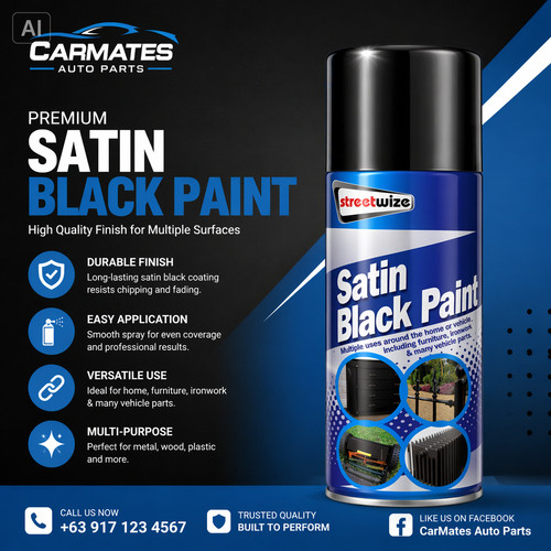 Streetwize satin black paint - streetwize,
