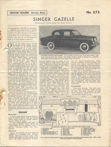 Singer gazelle motor trader - gazelle,