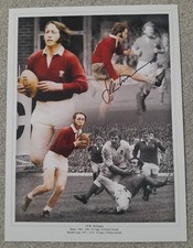 JPR Williams Wales Rugby Signed 16x12 Montage Photo AFTAL #215
