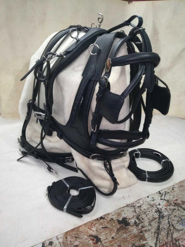 Designer black leather - black, single