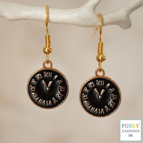 Cool clock earrings - clock,