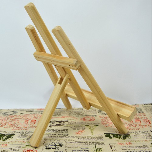 Beige wooden easel mini - beige,