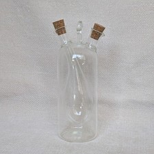 NEW!! 2 In 1 Oil & Vinegar Hand Blown Glass Pourer