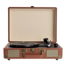 Retro Vinyl Record Player 3-Speed Bluetooth Suitcase with Speakers Turntable NEW