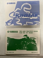 Yamaha Owner's Manual KODIAK 400 YFM400AS & TIP & PRACTICE GUIDE FOR ATV RIDER