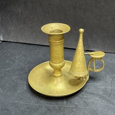 Antique brass chamberstick - brass,