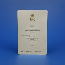 Royal Breakfast Menu For Princess Anne's Wedding Guests At Buckingham Palace1973