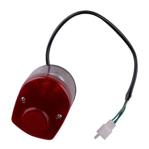 Red brake tail light - red,