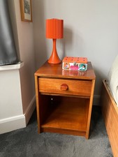 Mid century modern teak Cantata bedside unit by Stag