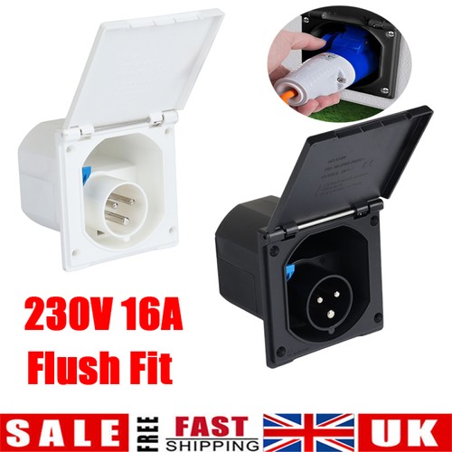 Mains 230v 16a flush - 16a, up