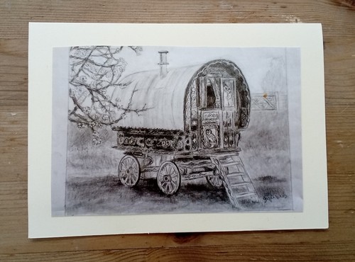 Greeting card gypsy wagon - gypsy,