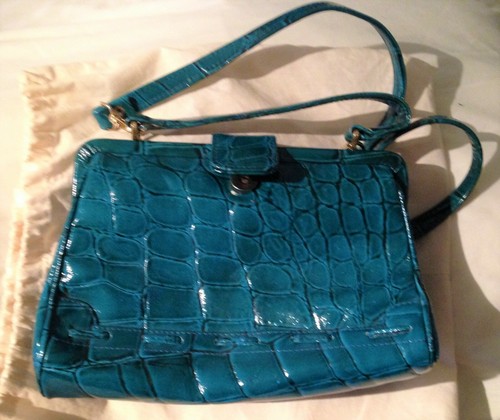 Vintage teal blue alligator - teal, or