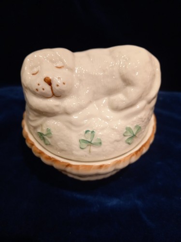 Belleek china puppy dog - puppy,