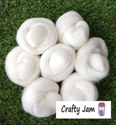 Needle felting diamond - felting, white