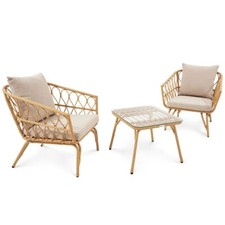 Rattan Garden Set 2 Armchairs