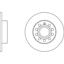2x Brake Discs Solid For VW