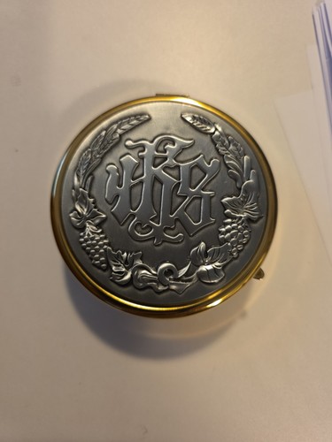 Solid brass hospital pyx ihs - hospital,