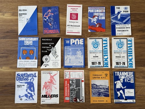 Vintage football programmes - football,