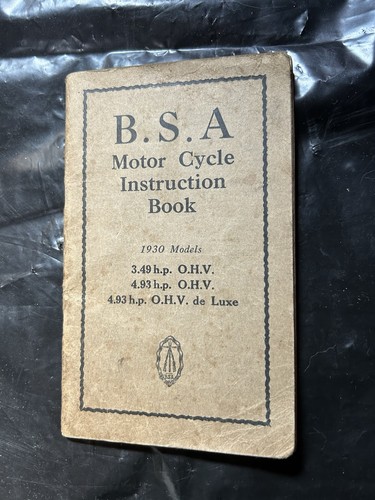 Bsa motorcycle instruction - motorcycle,