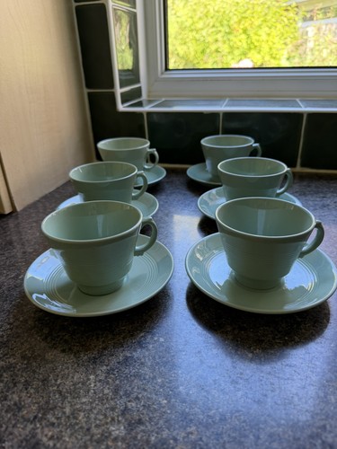 Woods ware beryl teacups - beryl, &