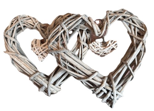 Willow wreath heart wicker - 2,