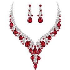 Sparkling crystal necklace - crystal,