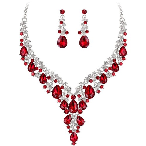Sparkling crystal necklace - crystal,
