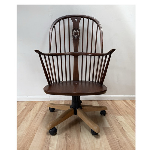 Ercol style wooden swivel - wooden,