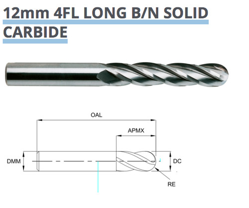 12mm carbide long series ball - carbide,
