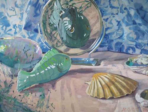 Original gouache painting - original,