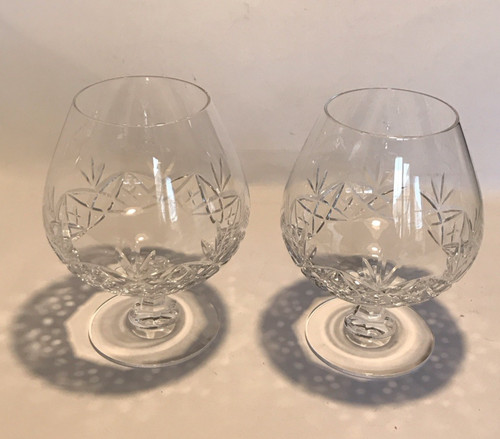 Cut crystal brandy glasses - cut,