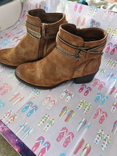 Womens Brown Leather Ankle